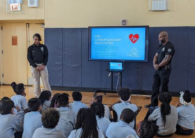 CPR instruction at Chicago Jesuit Academy