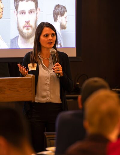 Director Schramm giving a presentation on Organized Retail Crime