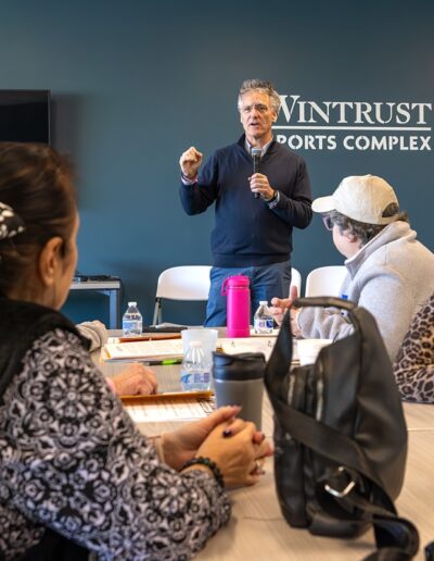 Sheriff Dart giving a presentation at the Senior Law Enforcement Graduation in Bedford Park